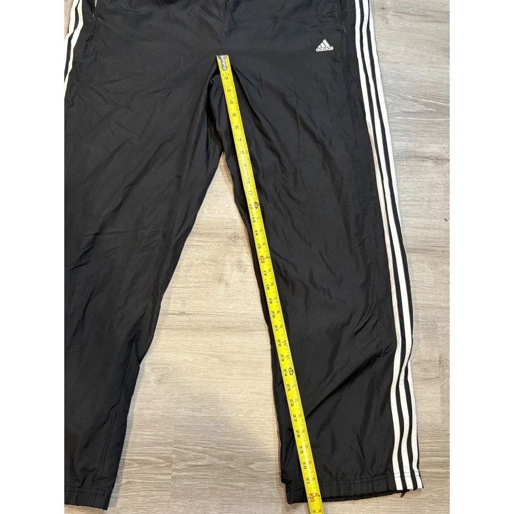 Adidas‎ Track Pants Athletic Training Warm Up 3 Stripe Black XL